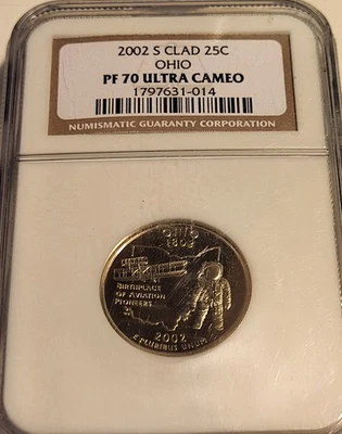 2002 S Proof Ohio Washington Quarter! PF70 Ultra Cameo NGC! Highest Grade! - Image 1 of 2
