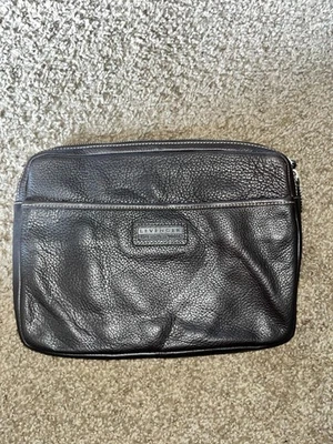 Levenger Dark Brown Leather Padded Electronic Bag - Image 1 of 4