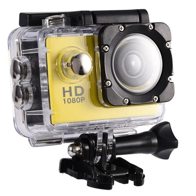 Waterproof Outdoor Cycling Sports Mini DV Action Camera Camcorder (Yellow) - Image 1 of 4