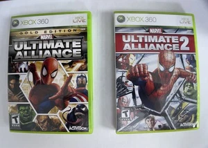 Marvel Ultimate Alliance: Gold & MUA: 2 W/Comic (XBOX 360) CIB - Picture 1 of 13