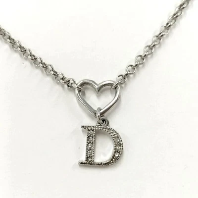 Christian Dior Necklace Rhinestone Silver Tone Jewelry Pre-owned Auth from Japan - Image 1 of 4