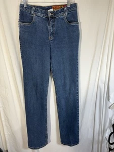 Vintage Lawman Damengröße 9 Denim Mom Blue Jeans hoher Bund Western schmale Passform gebraucht, in einwandfreiem Zustand - Bild 1 von 7