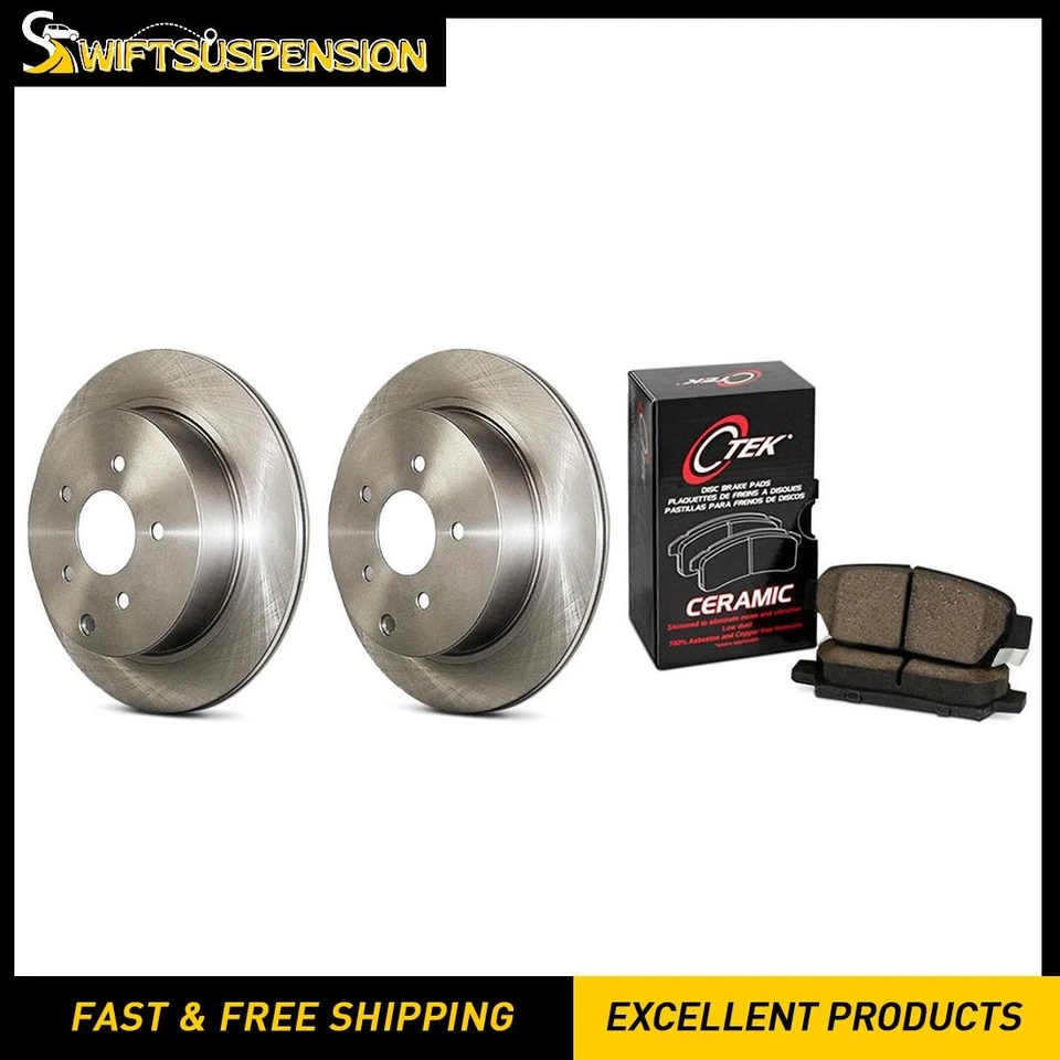 Juego de pastillas de freno de disco delanteras rotor de freno de disco C-Tek para Jaguar XJ6 1990-1997 Foto 1 de 4