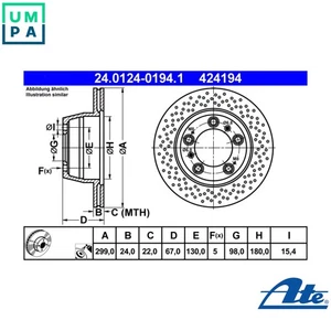 2x BRAKE DISC 24.0124-0194.1 FOR PORSCHE M96.26/24/21 3.2L M97.22/21 3.4L 6cyl - Picture 1 of 10