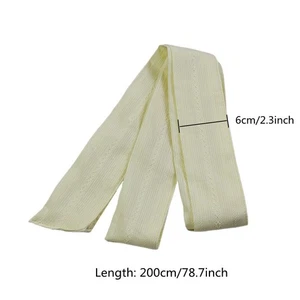 Damen Jacquard Taillengürtel 6cm breit Selbstbindegürtel Schnürbund für Kleid 2m - Bild 1 von 14