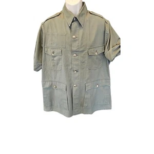 Vintage Willis & Geiger 4 Pocket Safari Jagd Schießen Hemd grün RAR 44 XL # - Bild 1 von 9