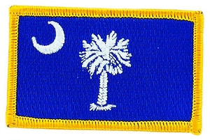 FLAG PATCH PATCHES South Carolina IRON ON EMBROIDERED UNITED STATES USA STATE - Picture 1 of 1