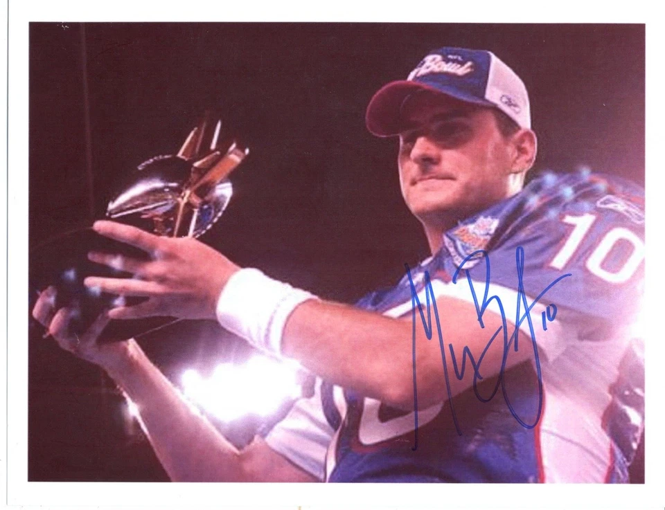 -Marc Bulger- Foto firmada/autógrafo/autoamericana de fútbol americano NFL St. Louis Rams Foto 1 de 1