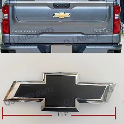 2014-23 Rear Tailgate Black Bowtie Emblem Chevrolet Silverado 1500 2500 3500HD - Image 1 of 2