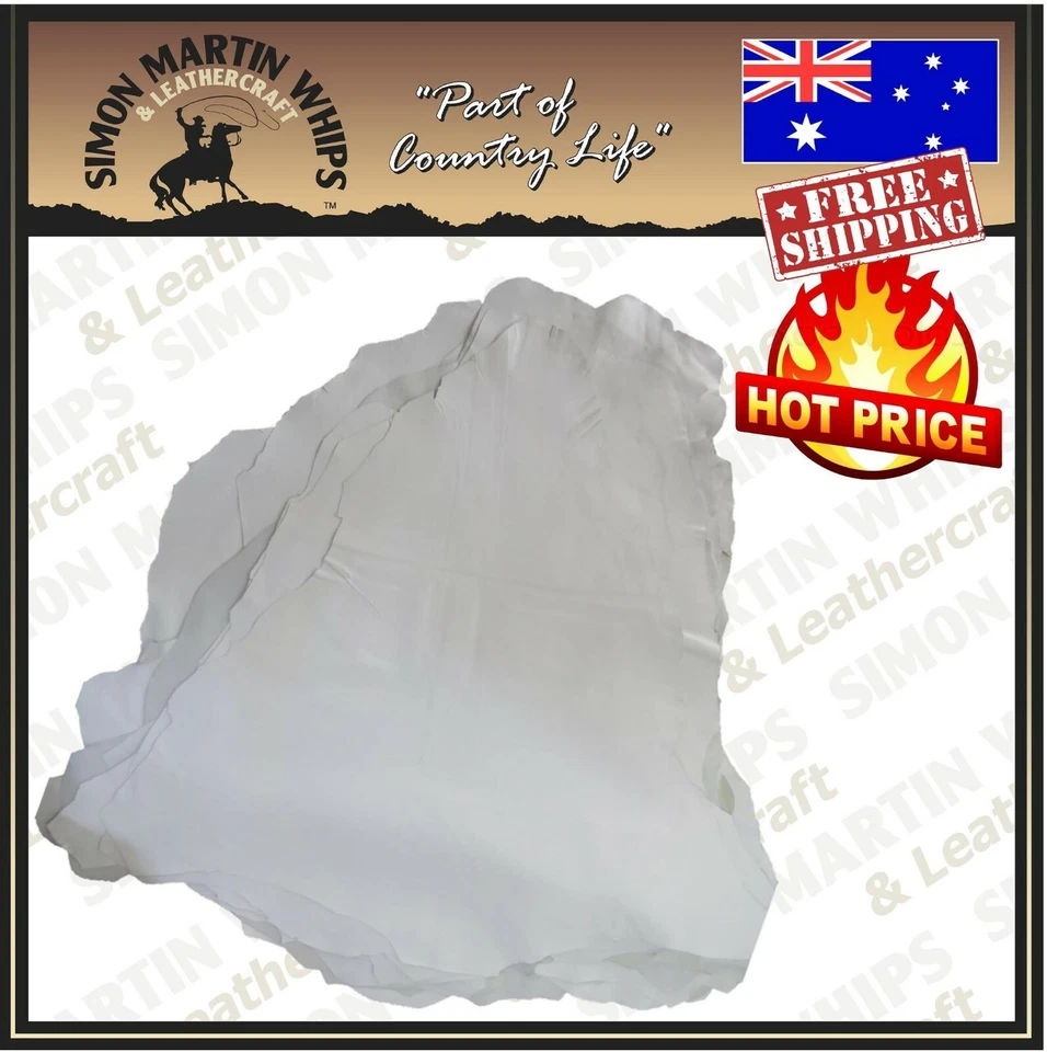 KANGAROO LEATHER BULK x 5 hide skin bundle chrome tanned white Australian Made - image 1 of 1