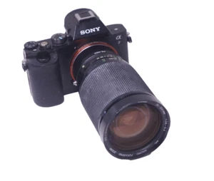 SONY E MOUNT ADAPTED 28-200mm Vivitar TELEPHOTO Prime LENS A7 NEX,A6000 - Picture 1 of 10