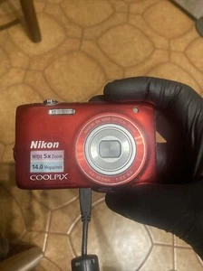 Nikon Coolpix S3100 rossa - Fotocamera digitale compatta - 14MP WIDE 5X CC Rotta - Foto 1 di 14