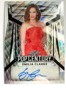 2023 Leaf Pop Century Metal Silver Wave #EC1 Emilia Clarke Autograph #1/1