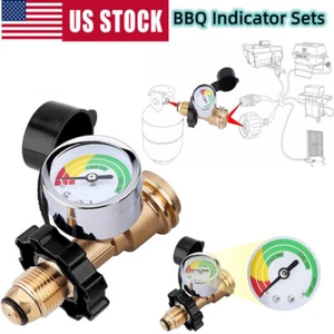 Propan Tankanzeige Wohnmobil Druck Messing Adapter Gaszähler Grill BBQ Anzeige Sets - Bild 1 von 9
