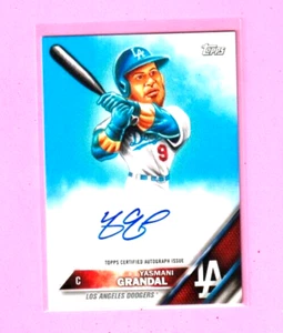 2016 TOPPS Wacky Packages "YASMANI GRANDAL" Auto Rare SSSP LA DODGERS MA-YG - Picture 1 of 2