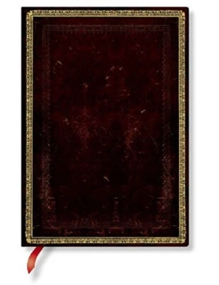 New Paperblanks Journal Midi 7x5" Lined OLD LEATHER Black Moroccan Hard Cover - Image 1 of 3