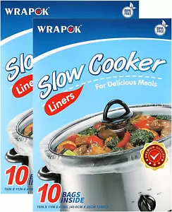 Slow Cooker Liners Kitchen Disposable Cooking Bags BPA Free for Oval or round Po - Picture 1 of 6