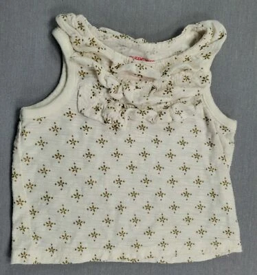 Camisa Cherokee recién nacida con volantes crema y dorada para bebé niña Foto 1 de 2