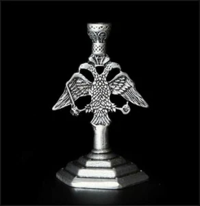 Byzantine Eagle Candlestick - Orthodox Candle Holder, Christian Gift - Picture 1 of 1