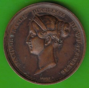 France Bronze Medal 1839 Death Marie von Württemberg Very Nice NSWLEIPZIG - Picture 1 of 2