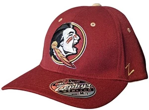 Florida State Seminoles FSU Hat Cap by Zephyr NCAA Stretch Fit Garnet size M/L - Picture 1 of 5