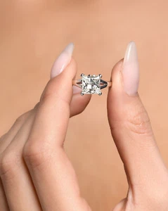 Diamond Engagement Ring VVS2 E Princess Cut 3 Carat Lab Created IGI Special - Picture 1 of 4