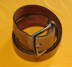 MEN'S COLE HAAN LIGHT BROWN GENUINE LEATHER BELT SIZE 34/85cm.. - Imagen 1 de 6