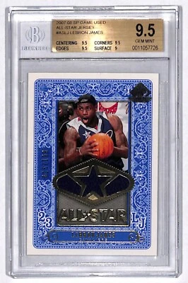 2007 UD SP Game Used All Star Jersey #ASLJ  LeBron James Card /199 BGS 9.5 Z8 - Image 1 of 2