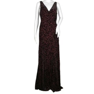 Diane Von Furstenberg Women's Dress Dark Leopard Merlot Multi Sz S - Picture 1 of 10