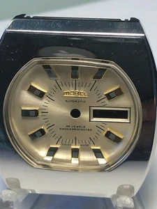NEW OLD STOCK MABEL MEN'S STAINLESS ST. WRISTWATCH CASE FOR ETA 2789 AUTOMATIC - Picture 1 of 8