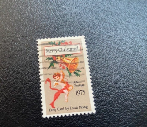 1975 Vintage Used Christmas 10 Cent Stamp (cancelled) Cover