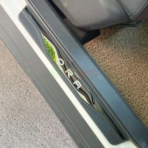 For GWM ORA FUNKY CAT EV 2023 Chrome Car Door Sill Kick Plate Protector Cover 4X - Picture 1 of 7