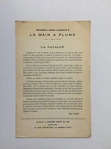 " Deuxième cahier consacré à "La Main à Plume" Surréalisme 1943 - Picture 1 of 1