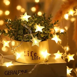 Assorted Warm White String Lights Battery Operated Star/Cherry Blossom/Christmas - Picture 1 of 31