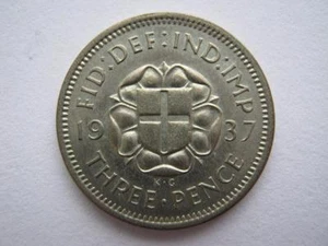 1937 Silber PP Threepence. - Bild 1 von 1
