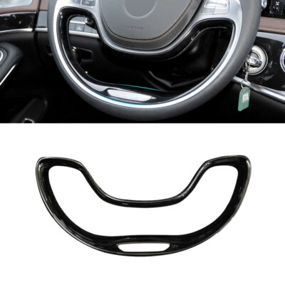 Glossy Black Steering Wheel Cover Trim For Mercedes-Benz S-Class S400 S320 S350 - Image 1 of 2