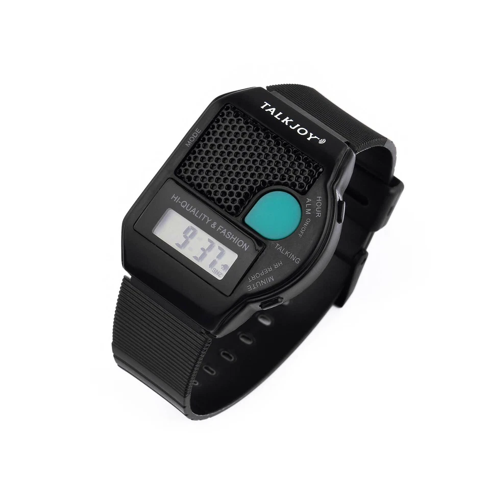 PROFI sprechende Armbanduhr Uhr Sprachfunktion Uhrzeit Ansage Zeitansage schwarz - Bild 1 von 1