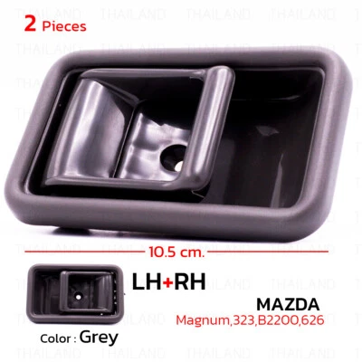 Pair Gray Inner Door Handle Pair For Mazda Magnum 323 B2000 B2600 626 1985 1998 - Изображение 1 из 4
