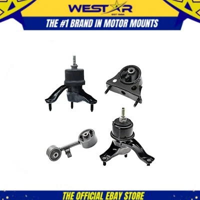 Juego de 4 piezas de montaje de motor y transmisión para Toyota Highlander 2001-2003 2,4 L tracción delantera Foto 1 de 4