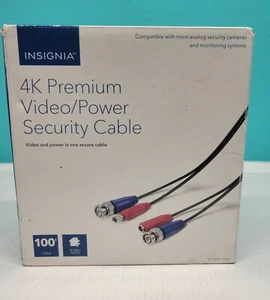 Insignia NS-SBNC100P9 100' 4K Ultra HD Premium Video/Power Security Cable NEW - Picture 1 of 2