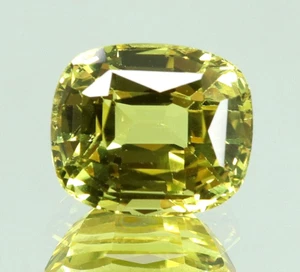AAA Cuscino Zaffiro Giallo Ceylon Naturale Perfetto Pietra Preziosa Sciolta 11,75 Ct - Foto 1 di 9
