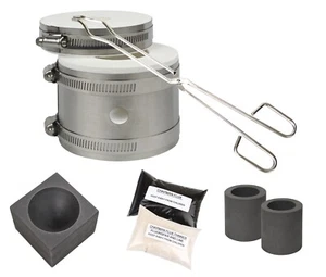 Mini PRO Ofen Propanofen Schmelzofen Metalle Graphitform Tiegelzange Flussset - Bild 1 von 3