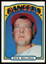 1972 Topps Dick Billings Texas Rangers #148