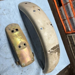 1978 Kawasaki KM100 Vintage Enduro Motorcycle Rear Fender And Metal Support - Picture 1 of 5