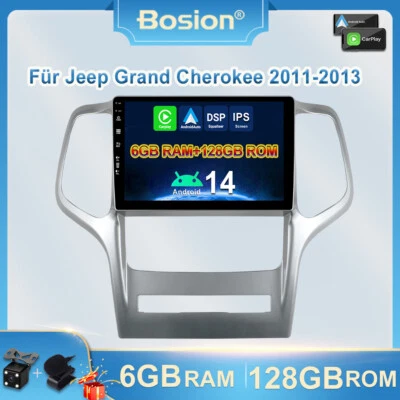 Für Jeep Grand Cherokee 2011-2013 Android 14 Autoradio Stereo GPS Navi Carplay - Bild 1 von 4