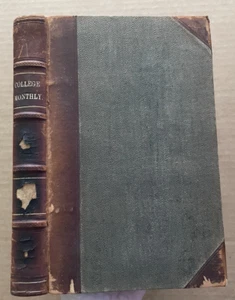 Vintage 1882 PENNSYLVANIA COLLEGE MONTHLY Bound Book Vol VI Signed Buehler Getty - Picture 1 of 8