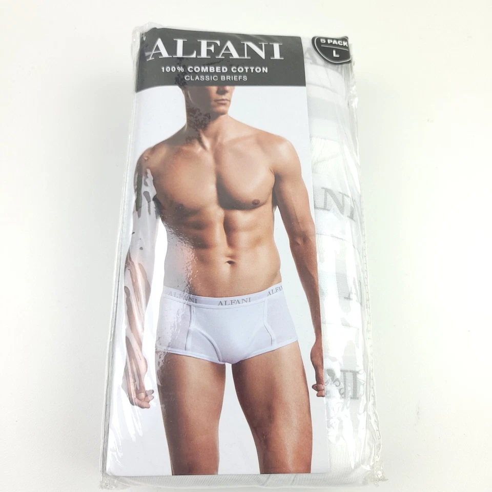 Трусы классические мужские Alfani однотонные белые без бирок 100% хлопок упаковка 5 шт. большой размер - Изображение 1 из 4