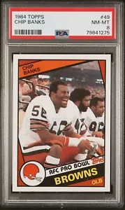 1984 Topps #49 bancos de chips PSA 8 casi nuevo - Cleveland Browns - Imagen 1 de 2