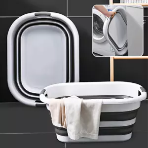 Faltbar Wäschekorb 40L Faltwäschekorb Wäschebox Aufbewahrungskorb Wäschewanne - Bild 1 von 11