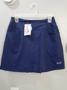 Baleaf women's SIZE M  NAVY athletic tennis golf skort skirt W/ Pockets Running - Picture 1 of 7
